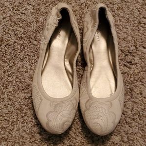 Cream flats size 7